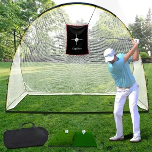 10*7ft Portable Golf Hitting Practice Net for Indoor and Outdoor Use and Various Ball Sports