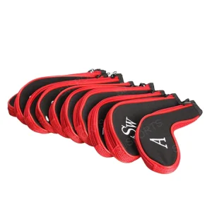 10-Piece Golf Club Head Cover Set for Irons and Putter with Number Printing and Zippers