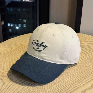 100% Cotton Men’s Custom Embroidered logo Rope Five Piece Two color Color Blocked Hat Baseball Cap
