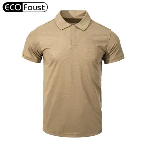 100% Polyester Men’s Athletic T Shirts Breathable Recycled Golf Polo Apparel OEM Blank Sport Clothing Plus Size