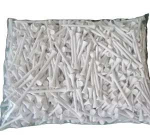 100pcs Bag 70mm 2 3 4 Inch Eco Friendly White Natural Color Wood Golf Tees Blank Bamboo Wooden Golf Tees