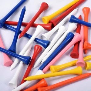 100pcs bag Custom Logo 42mm 54mm 70mm 83mm Multiple Color Wooden Bamboo Golf Tees Durable Natural Wood Golf Play