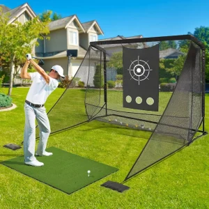 10×7 Feet Steel Frame Golf Hitting Net for Backyard Indoor Outdoor Training ZG Model ZGNet2601