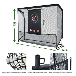 10x7ft Golf Practice Training Hitting Net Anti-Rebound Polyester Material for Swing/Chip Training Equipment