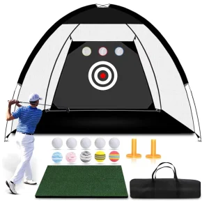 10x7ft Green with Target and Carry Bag Golf Net for Backyard Driving Chipping Training Golf Hitting Training Aids Nets