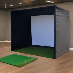 10x9ft Golf Simulator Tent Easy Setup Golf Simulator Enclosure with Double Layer Silent Impact Screen for Home