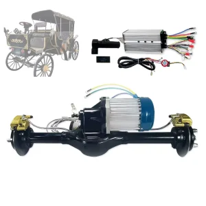 110cm 2200W Disc Brake Electric Vehicle Rear Axles with Gear Box for Electric Golf Carts Shuttle Buses Electric Tricycle Parts