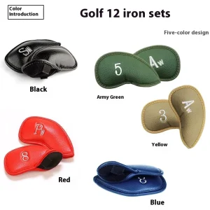 12pcs Premium Customized Golf Club Iron Head Covers Set Premium Leather Head Covers
