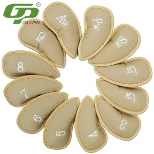 12pcs Premium Leather Golf Club Iron Head Covers Set Customized Premium Head Covers