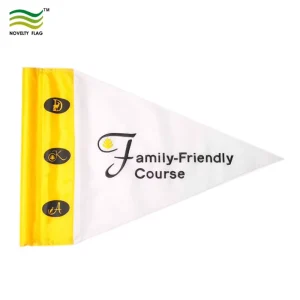 14×20″ Custom Golf Course Advertising Triangle Flag Pole Promotional Flags & Banners (Polyester Sports)