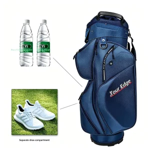 15 Way Dividers Golf Stand Bag Lightweight Nylon Eco Friendly for Men Women with Multiple Pockets Soft Strap