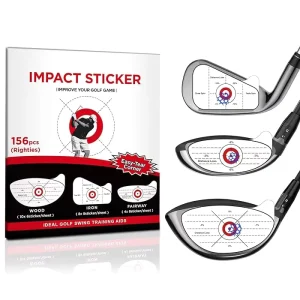 156pcs Golf Impact Stickers Set Driver Iron Fairway Club Face Tape Right Handed Golf Swing Training Aid