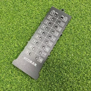 18 Hole Black Handheld Golf Score Counter Stroke Card Scorer and Holder
