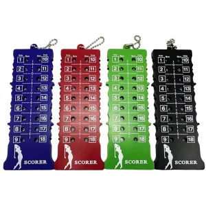 18 Hole Durable ABS Golf Stroke and Score Counter Scorecard Holder 15.5cm X 6cm for Training Practice Competition