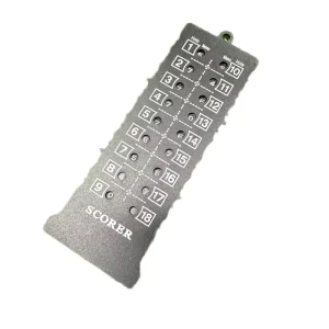 18 Hole Golf Scoreboard Accessory with Key Chain Plastic Golf Stroke Counter and Scorecard Holder