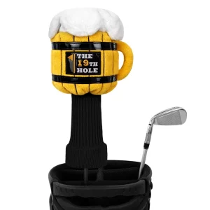 19th Hole Beer Mug Golf Headcover Plush Driver Golf Club Head Cover Golf Gift