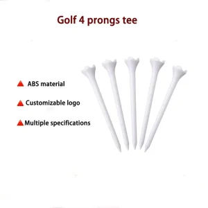 2 3/4″ White Plastic Reusable Golf Tees High Stability Low Friction Durable Long Lasting Training Performance