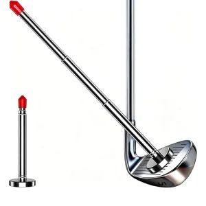 2 Pack Golf Alignment Sticks Telescopic Magnetic Training Rods for Swing Plane Collapsible Compact Design