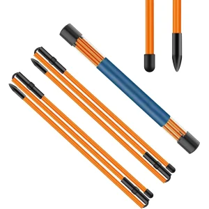 2 Pieces Professional 48″ Lightweight Fiberglass Collapsible Golf Alignment Sticks for Aiming Putting Swing Golf Training
