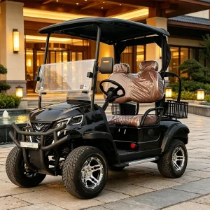 2 Seat Electric Golf Cart with Touch Screen Digital Display for Smart Community Smart Vehicle