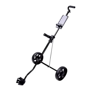 2 Wheel Folding Pull Steel Golf Trolley 15KG Load Capacity Lightweight Vehicle Friendly Durable Travel