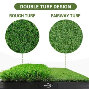 2-in-1 30*60Cm Golf Hitting Mat Indoor Practice with Swing and Chipping Training Aids for Golfers