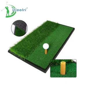 2 in 1 Golf Hitting Mat Indoor Practice with Swing and Chipping Training Aids for Golfers