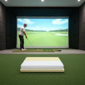 2-in-1 Sand Trap Simulation Golf Practice Bunker Hitting Mat Anti-Slip Backing Nylon Plastic Rubber Material Training