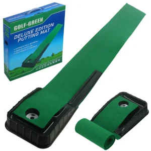 2.2m Portable Golf Putting Green Mat with Automatic Ball Return for Outdoor Practice