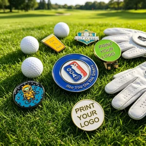 20 mm 25 mm Plastic Round Metal Divot Tool With Golf Ball Marker With Hat Clip Accessory and Stylish Training Aid