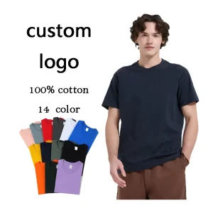 200 Gsm Men T-shirt Custom Print Logo Loose Fit Cotton Comfort Color Tshirts With Label