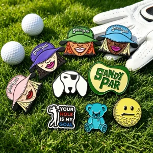 24 mm Magnetic Plastic Golf Ball Marker With Angle Watch Golf Divot Tool Blank for Engraving Line