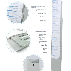 25 position Retractable Attendance Card Holder with Paper and Plastic Card Slots Ultra thick Design