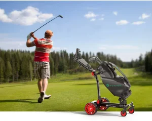 250*2 W 40km Range Control Battery Power Electric Golf Trolley Portable 4 Wheels Electric Golf Car