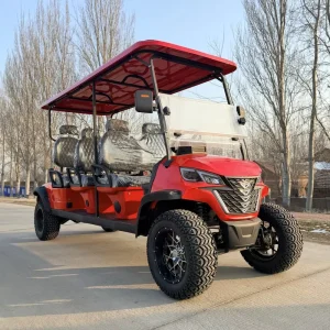 3 Forward 3 Rear Facing Seating 6 Seat Electric Golf Cart for Golf Course