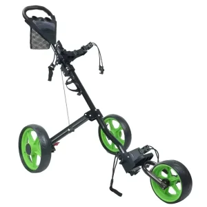 3 Wheel Push Pull Golf Cart Ultra Lightweight Foldable Storage Golf Bag Trolley 3 Wheel Golf Push Cart
