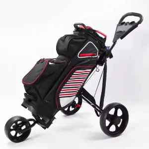 3 Wheel Push Pull Golf Cart Ultra Lightweight Foldable Storage Golf Bag Trolley