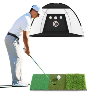 3 in 1 Premium Golf Hitting Mat for Indoor and Outdoor 60*30 mm Mini Golf Batting Mat Golf Strike Impacting Practise Pad