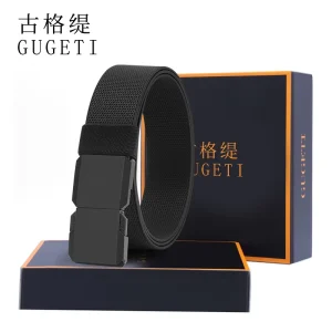 3.5CM Alloy Elastic Adjustable Belt with Quick Release Buckle for Casual Web Tactical Outdoor Use