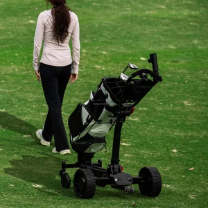 30M Remote Control Range 36V 7.8Ah Lithium Battery Power 500W 4 Wheel Golf Trolley with Aluminium Material Follow Feature