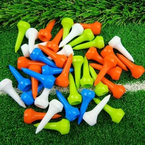 34mm Short Plastic Ball Holders Colorful Reusable Durable Golf Tees Accessory