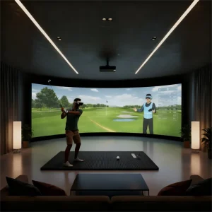 3D Virtual Golf Simulator System with High Precision Touchscreen and 1280×800 Resolution for Indoor Use in Clubs Hotels