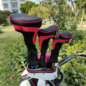 3Pcs Set Long Neck Golf Club Head Covers Wood Driver Protect Headcover Number Tag Fairway Golf HeadCover Golf Accessories