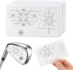 3Pcs Sheet Self Adhesive Non Residue Iron Wood Fairway Clubs Training Impact High Resolution Stickers Golf Impact Tape