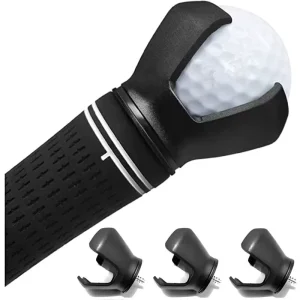 3Prong Golf Course Retriever Pickup Ball Clip Court Low Scoop Ball Picker Screw in End of Putter Back Saver Claw Put Putter Grip