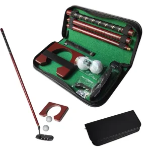 3pcs Mini Golf Putter Golf Training Set Folding Putting Trainer Portable Golf Practice Aid Kit for Indoor Outdoor Home Use