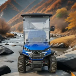 4 6 Seats Golf Cart Lithium Battery Hotel Beach Golf Buggy GPS Equipped with Luggage Box