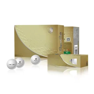 4 Layer PU Golf Practice Tournament Balls Bulk Gift Set Custom Logo 75 Hardness 85-90%