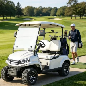 4 Passenger Electric Golf Cart Anti-Corrosion Chassis 72V Strong Power Durable Lifted Off Road Golf Buggy