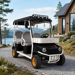4-Seat Off-Road Electric Golf Buggy 60V 10-15° Gradeability for Mountain Course Rough Terrain